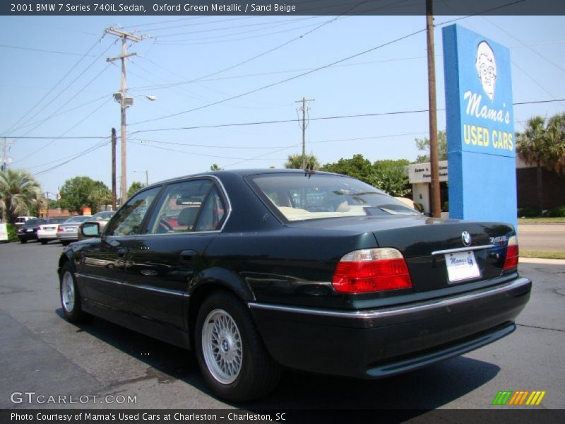 Oxford Green Metallic / Sand Beige 2001 BMW 7 Series 740iL Sedan