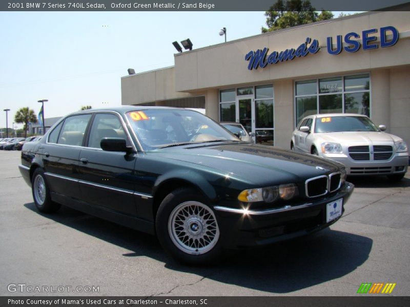 Oxford Green Metallic / Sand Beige 2001 BMW 7 Series 740iL Sedan