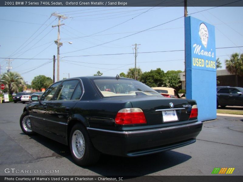 Oxford Green Metallic / Sand Beige 2001 BMW 7 Series 740iL Sedan