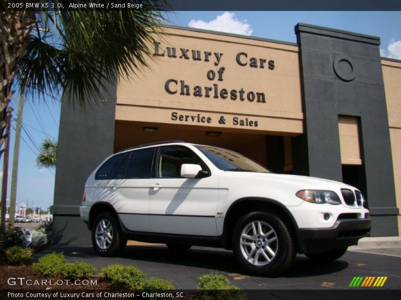 Alpine White / Sand Beige 2005 BMW X5 3.0i