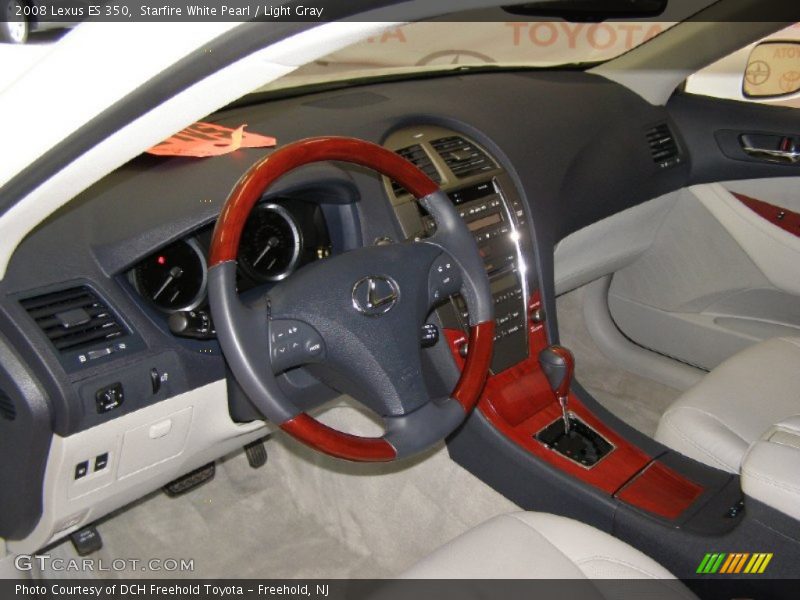 Starfire White Pearl / Light Gray 2008 Lexus ES 350
