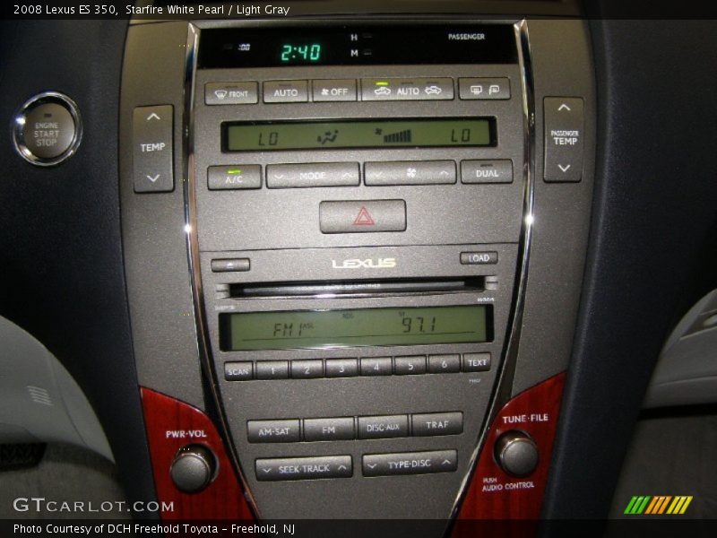 Starfire White Pearl / Light Gray 2008 Lexus ES 350