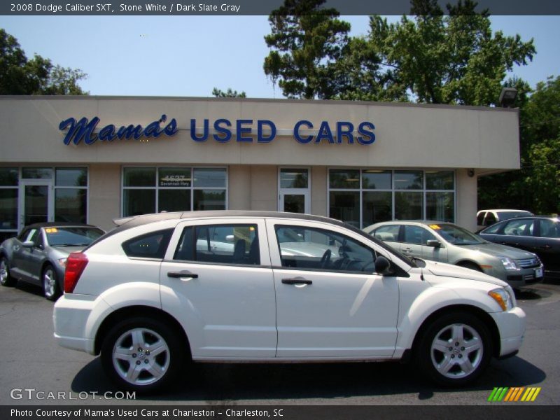Stone White / Dark Slate Gray 2008 Dodge Caliber SXT