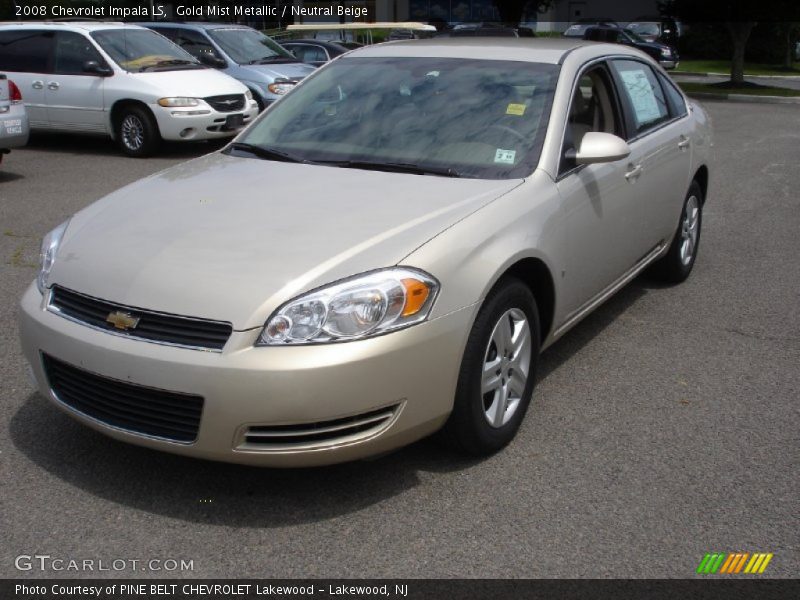 Gold Mist Metallic / Neutral Beige 2008 Chevrolet Impala LS