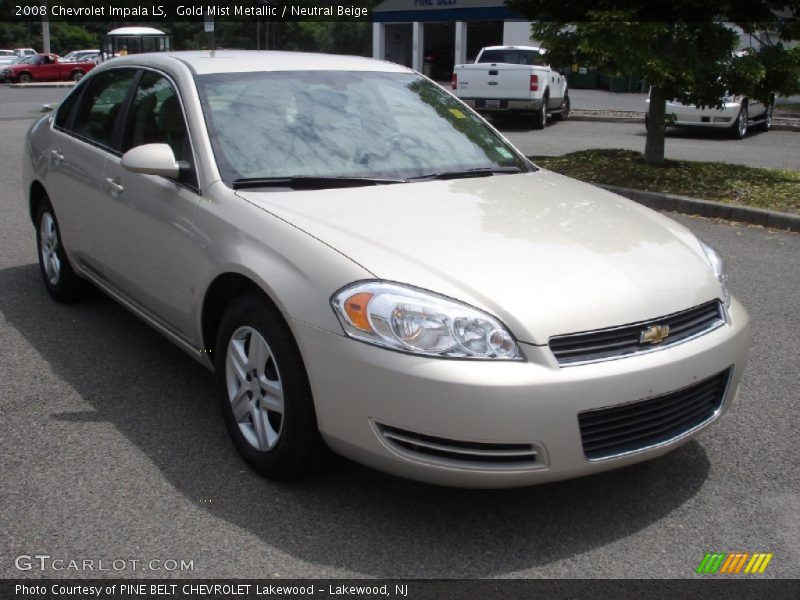 Gold Mist Metallic / Neutral Beige 2008 Chevrolet Impala LS