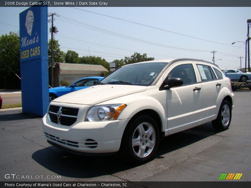 Stone White / Dark Slate Gray 2008 Dodge Caliber SXT