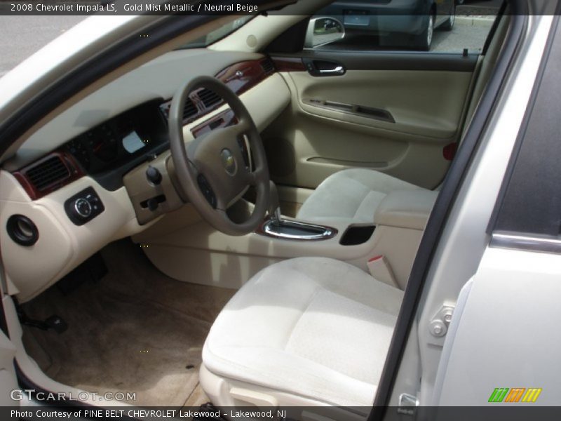 Gold Mist Metallic / Neutral Beige 2008 Chevrolet Impala LS