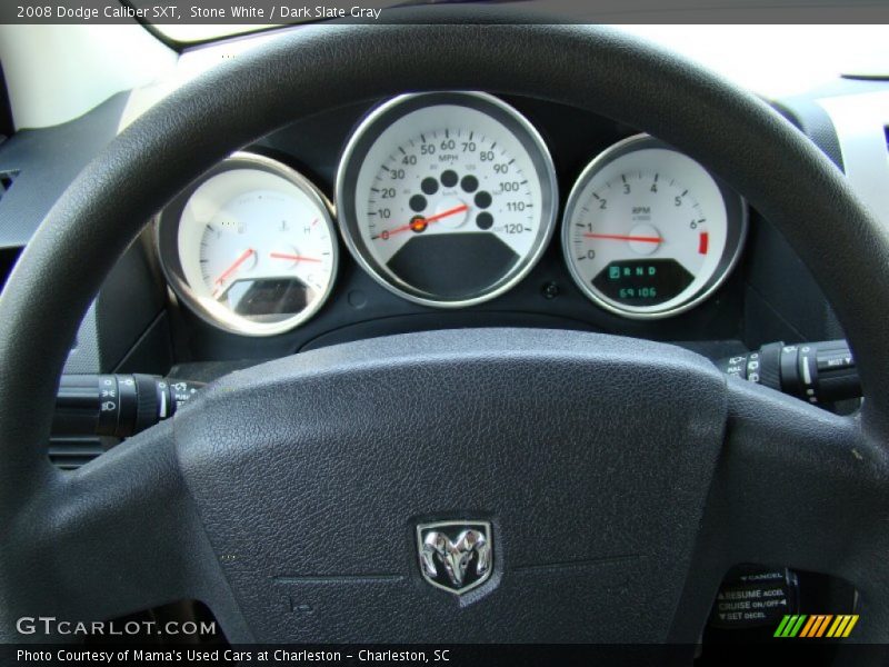 Stone White / Dark Slate Gray 2008 Dodge Caliber SXT