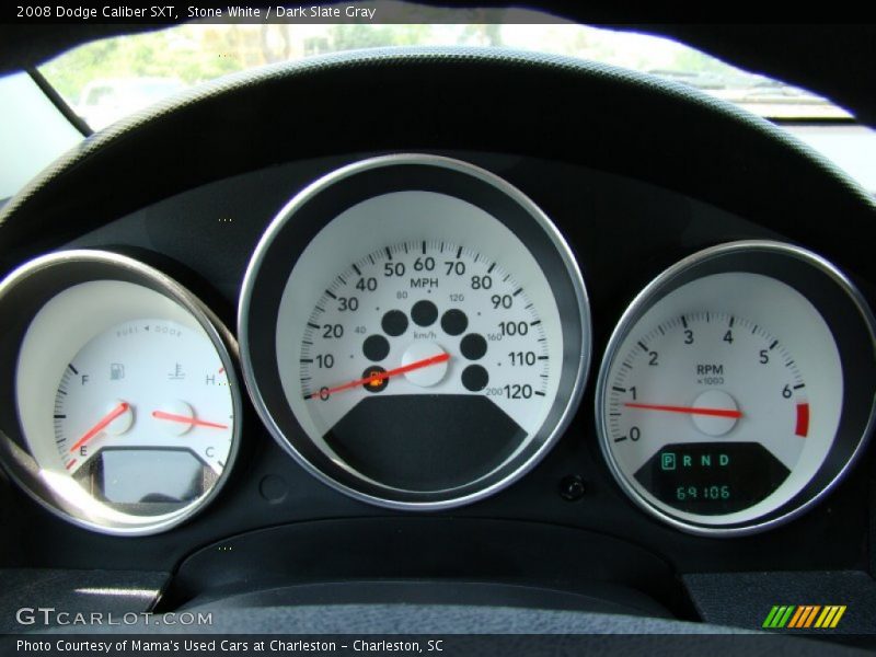 Stone White / Dark Slate Gray 2008 Dodge Caliber SXT