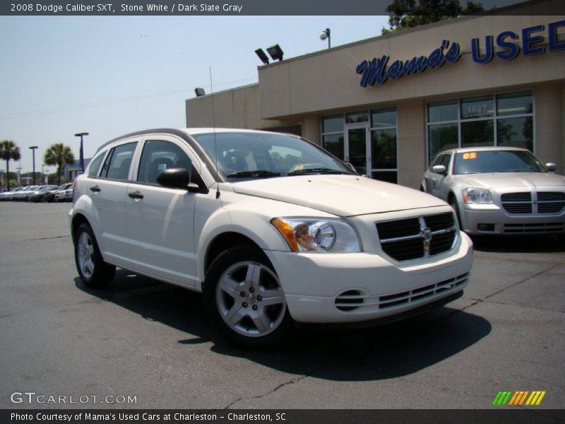 Stone White / Dark Slate Gray 2008 Dodge Caliber SXT