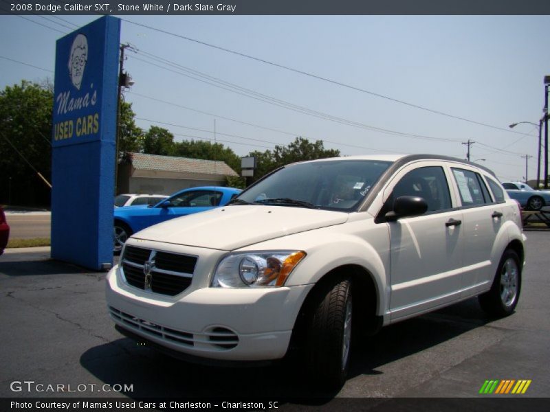 Stone White / Dark Slate Gray 2008 Dodge Caliber SXT