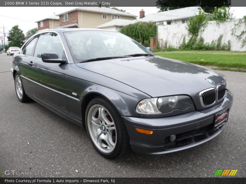 Steel Grey Metallic / Grey 2000 BMW 3 Series 323i Coupe