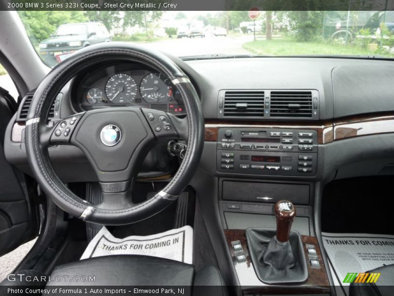 Steel Grey Metallic / Grey 2000 BMW 3 Series 323i Coupe