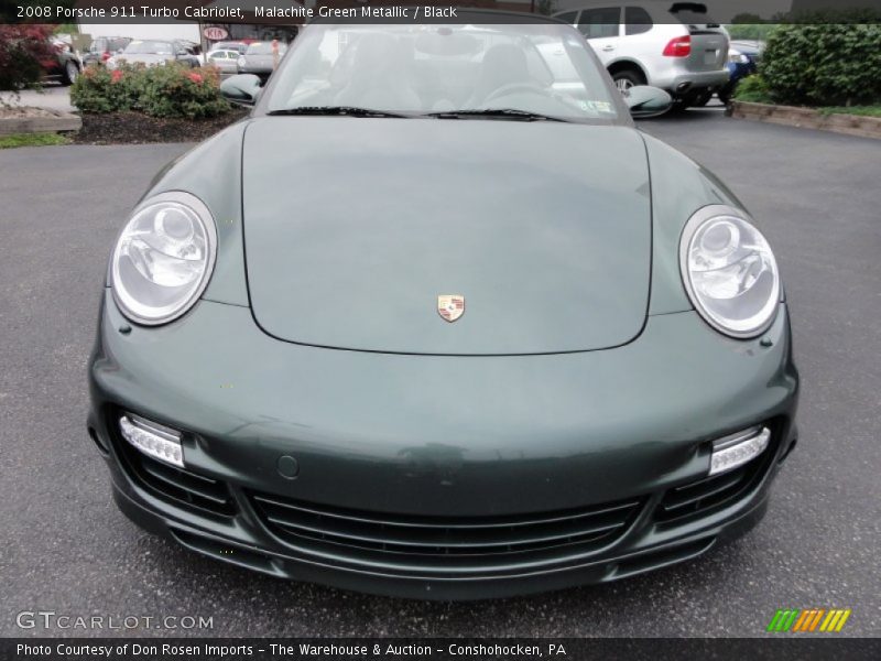 Malachite Green Metallic / Black 2008 Porsche 911 Turbo Cabriolet