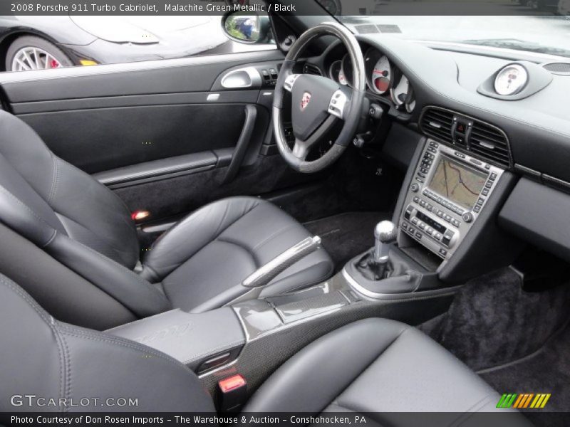 Malachite Green Metallic / Black 2008 Porsche 911 Turbo Cabriolet