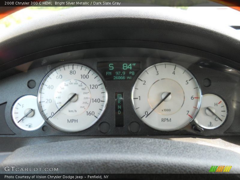 Bright Silver Metallic / Dark Slate Gray 2008 Chrysler 300 C HEMI