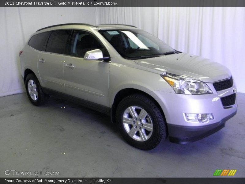 Gold Mist Metallic / Ebony/Ebony 2011 Chevrolet Traverse LT