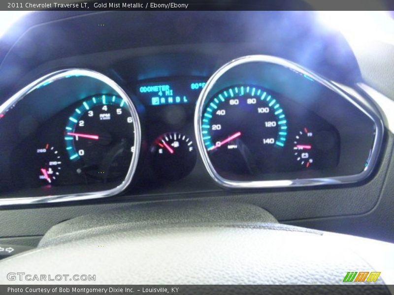 Gold Mist Metallic / Ebony/Ebony 2011 Chevrolet Traverse LT