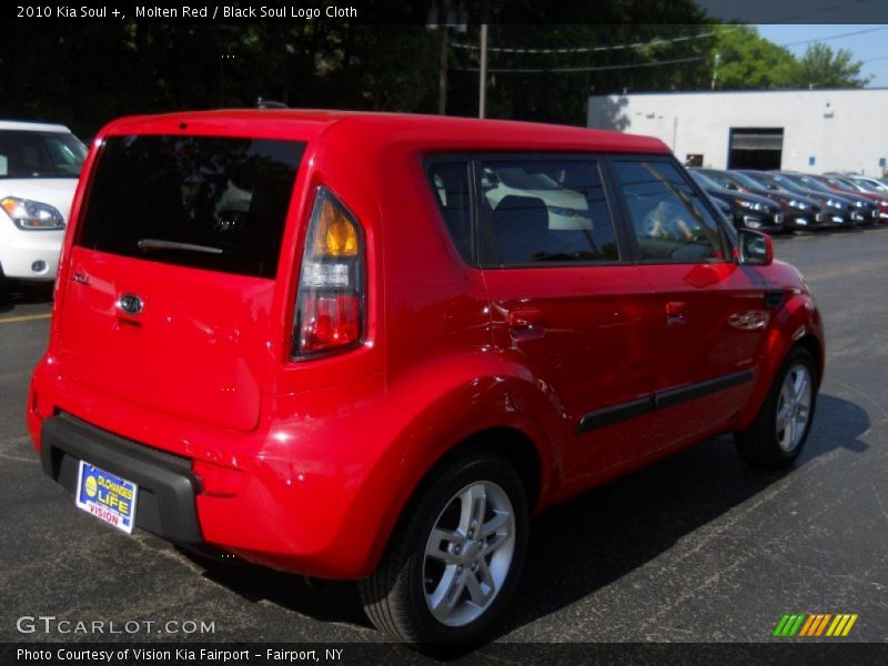 Molten Red / Black Soul Logo Cloth 2010 Kia Soul +