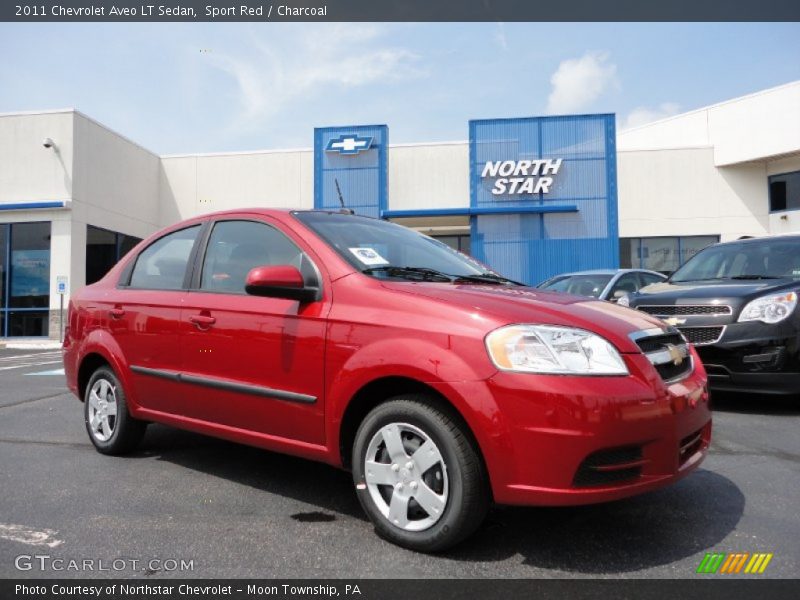Sport Red / Charcoal 2011 Chevrolet Aveo LT Sedan