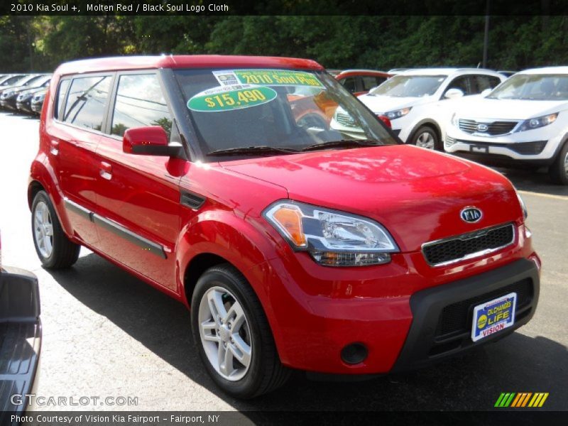 Molten Red / Black Soul Logo Cloth 2010 Kia Soul +