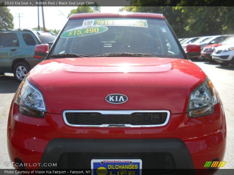 Molten Red / Black Soul Logo Cloth 2010 Kia Soul +