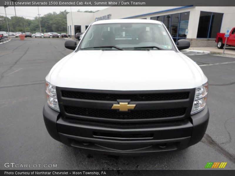 Summit White / Dark Titanium 2011 Chevrolet Silverado 1500 Extended Cab 4x4