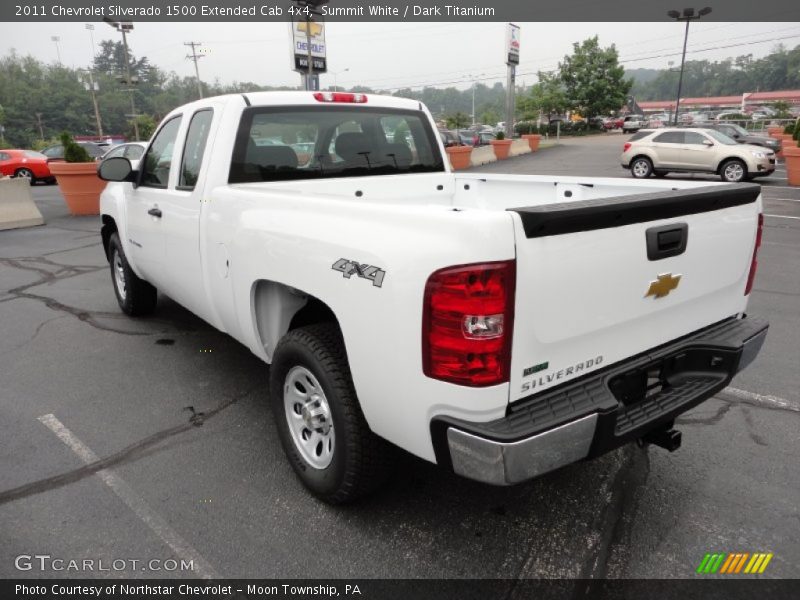 Summit White / Dark Titanium 2011 Chevrolet Silverado 1500 Extended Cab 4x4