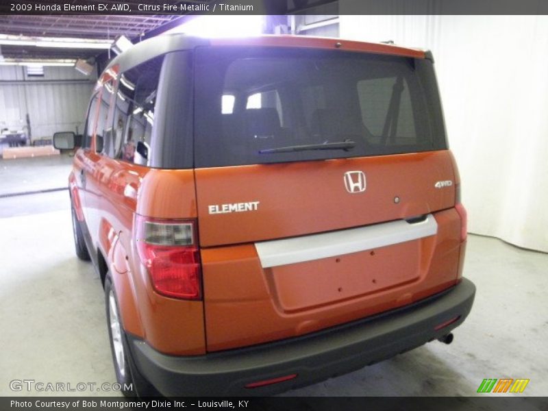 Citrus Fire Metallic / Titanium 2009 Honda Element EX AWD