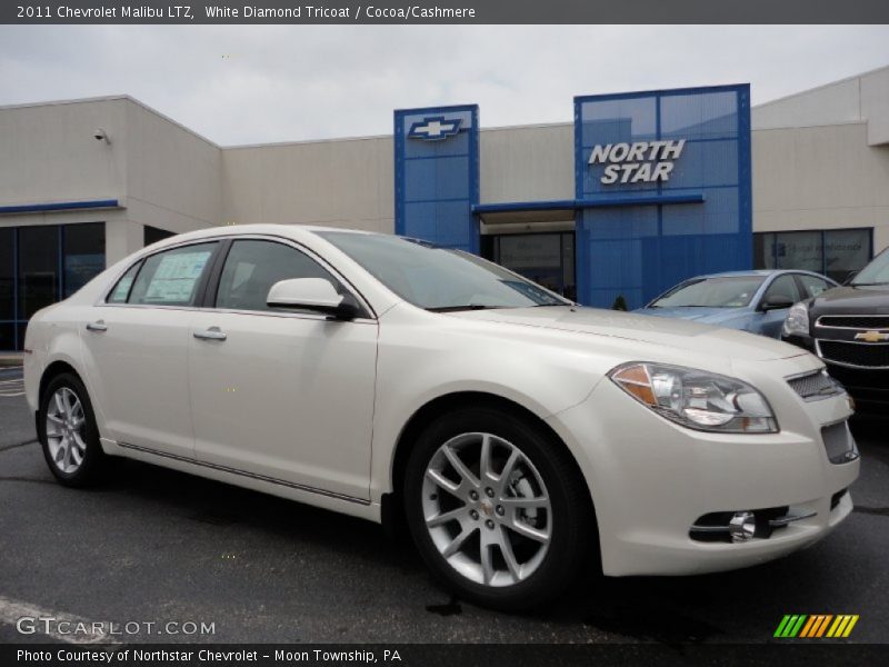 White Diamond Tricoat / Cocoa/Cashmere 2011 Chevrolet Malibu LTZ