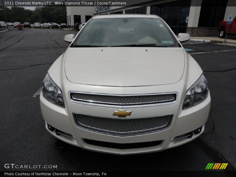 White Diamond Tricoat / Cocoa/Cashmere 2011 Chevrolet Malibu LTZ