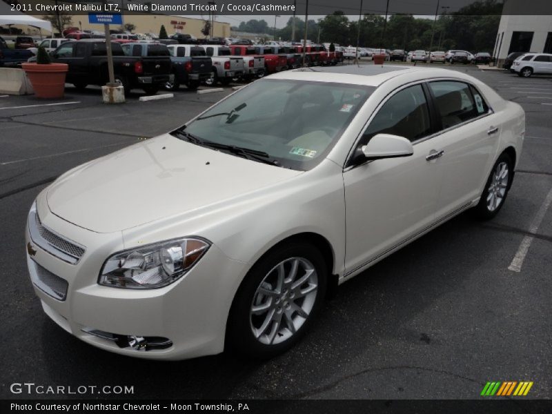 White Diamond Tricoat / Cocoa/Cashmere 2011 Chevrolet Malibu LTZ