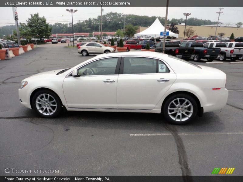 White Diamond Tricoat / Cocoa/Cashmere 2011 Chevrolet Malibu LTZ