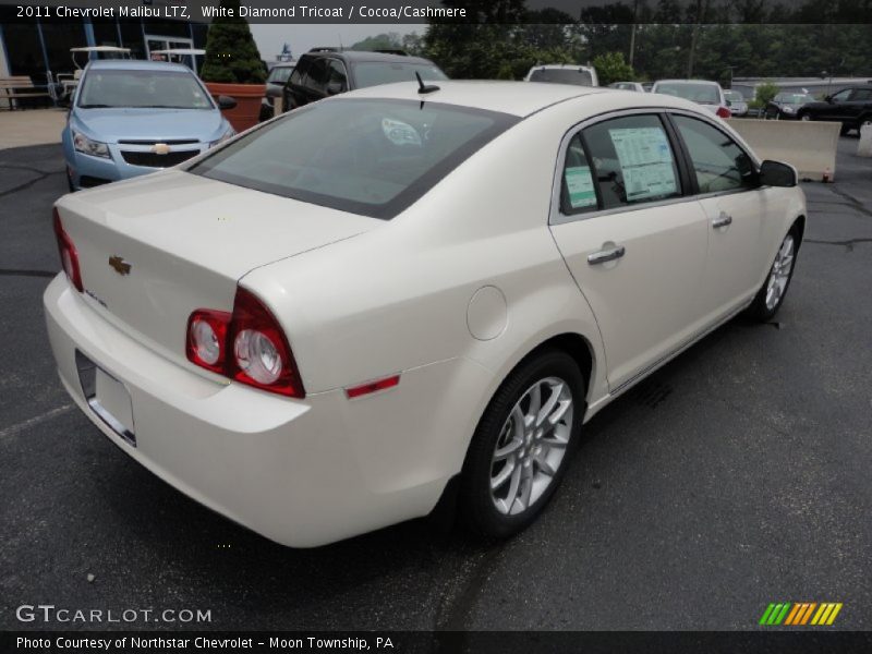 White Diamond Tricoat / Cocoa/Cashmere 2011 Chevrolet Malibu LTZ