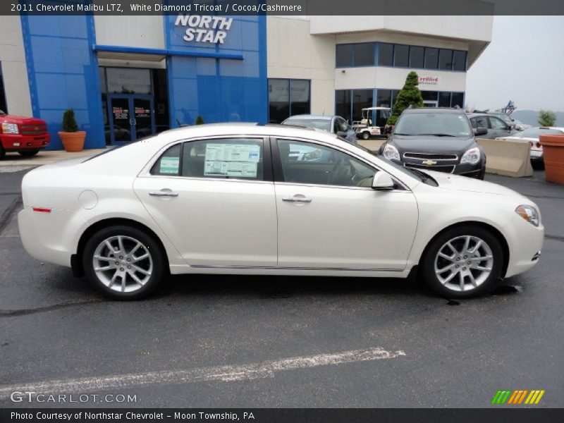 White Diamond Tricoat / Cocoa/Cashmere 2011 Chevrolet Malibu LTZ