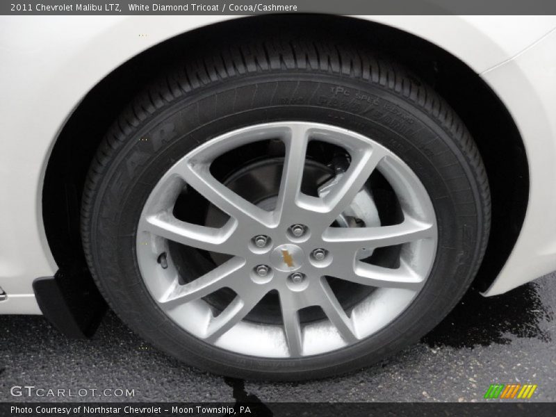 White Diamond Tricoat / Cocoa/Cashmere 2011 Chevrolet Malibu LTZ