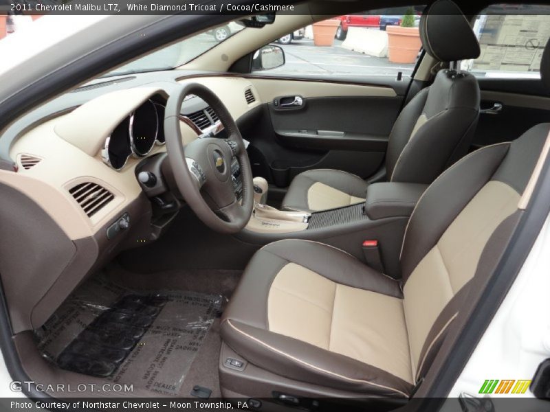 White Diamond Tricoat / Cocoa/Cashmere 2011 Chevrolet Malibu LTZ