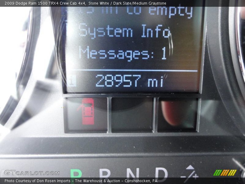 Stone White / Dark Slate/Medium Graystone 2009 Dodge Ram 1500 TRX4 Crew Cab 4x4