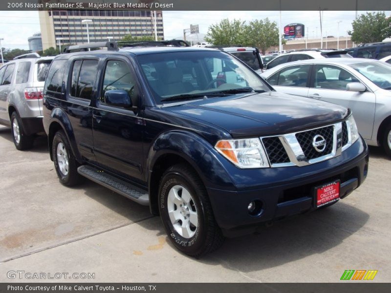 Majestic Blue Metallic / Desert 2006 Nissan Pathfinder SE