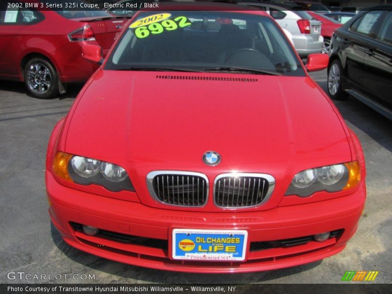 Electric Red / Black 2002 BMW 3 Series 325i Coupe