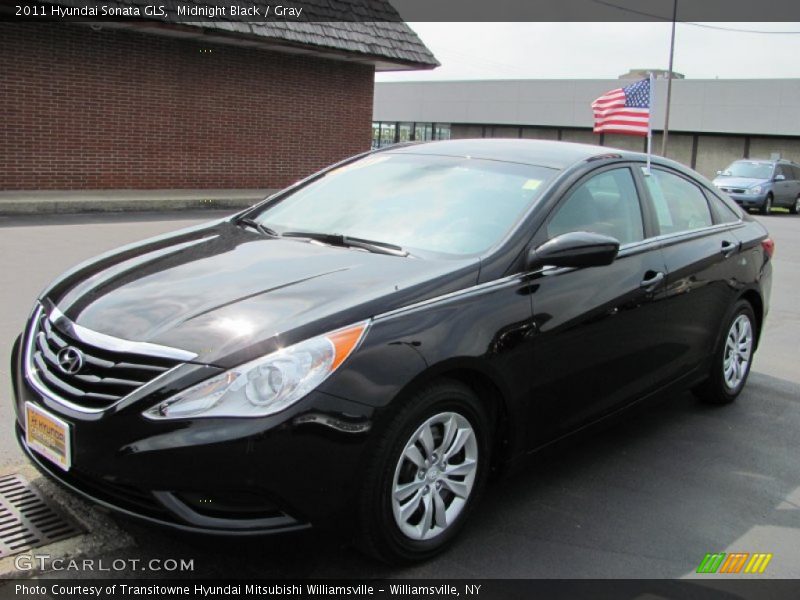 Midnight Black / Gray 2011 Hyundai Sonata GLS