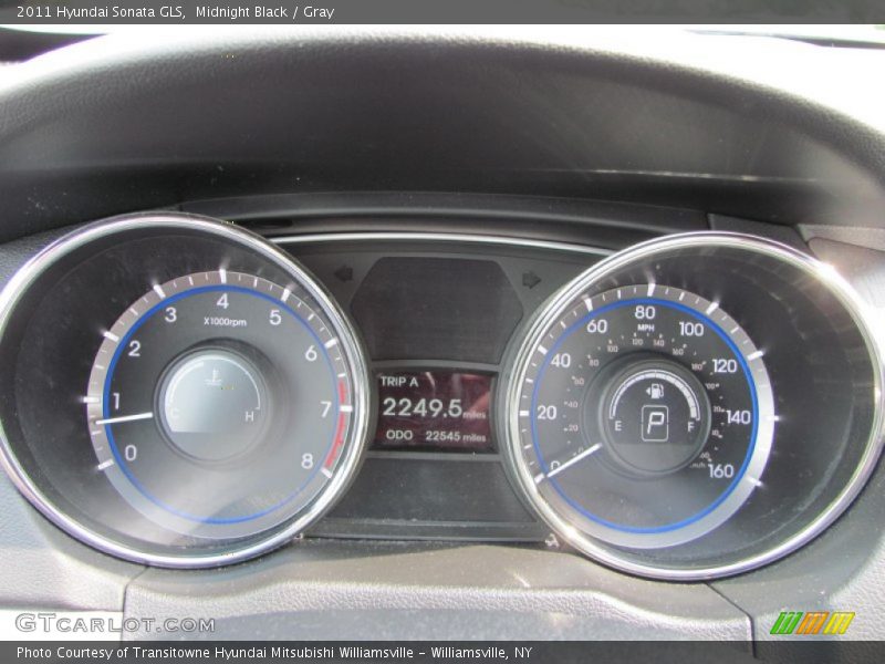 Midnight Black / Gray 2011 Hyundai Sonata GLS