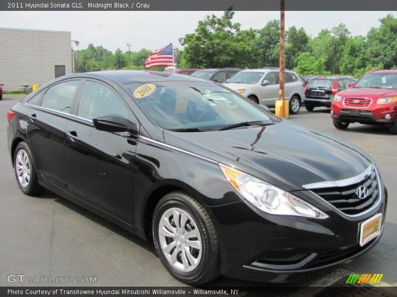 Midnight Black / Gray 2011 Hyundai Sonata GLS