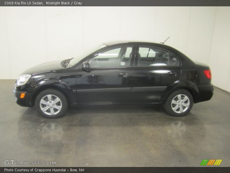 Midnight Black / Gray 2009 Kia Rio LX Sedan