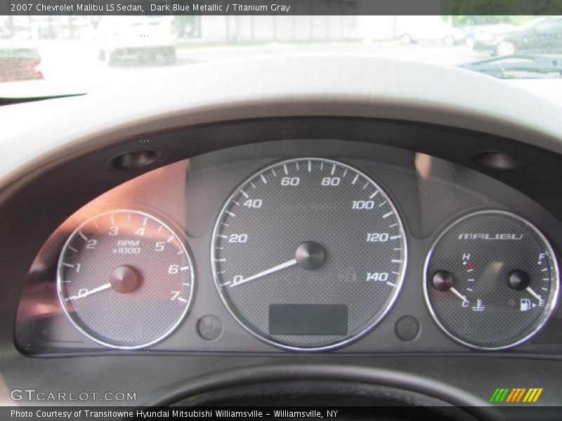 Dark Blue Metallic / Titanium Gray 2007 Chevrolet Malibu LS Sedan
