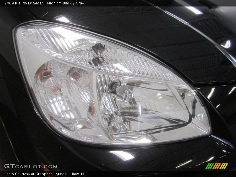 Midnight Black / Gray 2009 Kia Rio LX Sedan