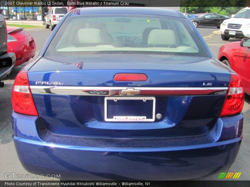 Dark Blue Metallic / Titanium Gray 2007 Chevrolet Malibu LS Sedan