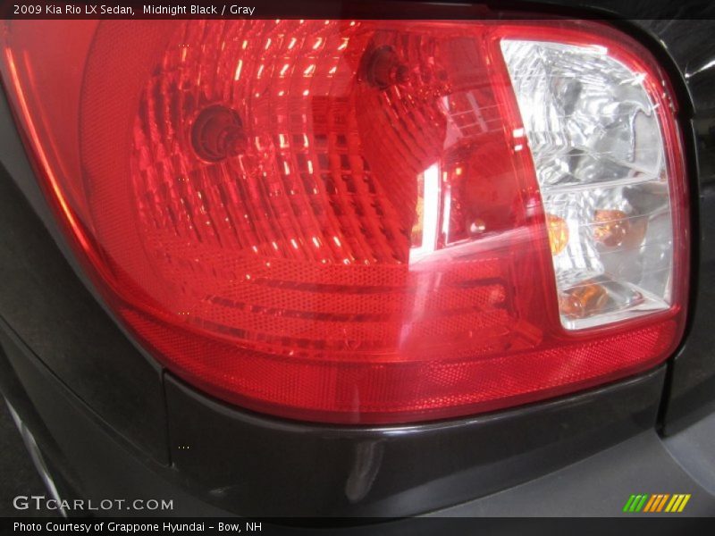 Midnight Black / Gray 2009 Kia Rio LX Sedan