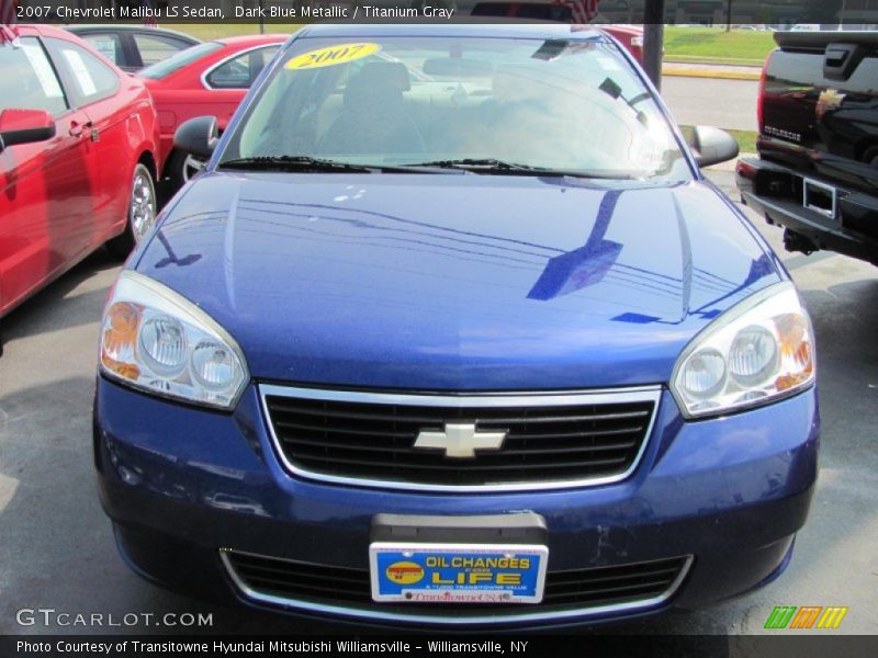 Dark Blue Metallic / Titanium Gray 2007 Chevrolet Malibu LS Sedan