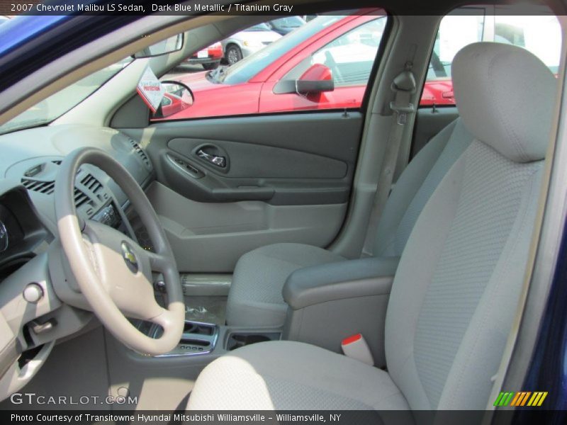 Dark Blue Metallic / Titanium Gray 2007 Chevrolet Malibu LS Sedan